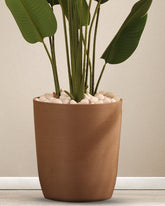 Alamkari India FRP (Fiberglass) / Brown Verdant Planter (Large, 16x18 inches, Taupe)